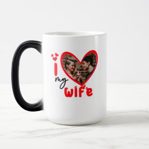 I Kärlek Min fru Photo Gift Coffee Mugg