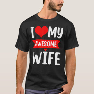 I Kärlek min fru Red Heart Valentines day Matching T Shirt