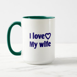 I Kärlek Min fru - Romantic Gift for Maka, Make Mugg