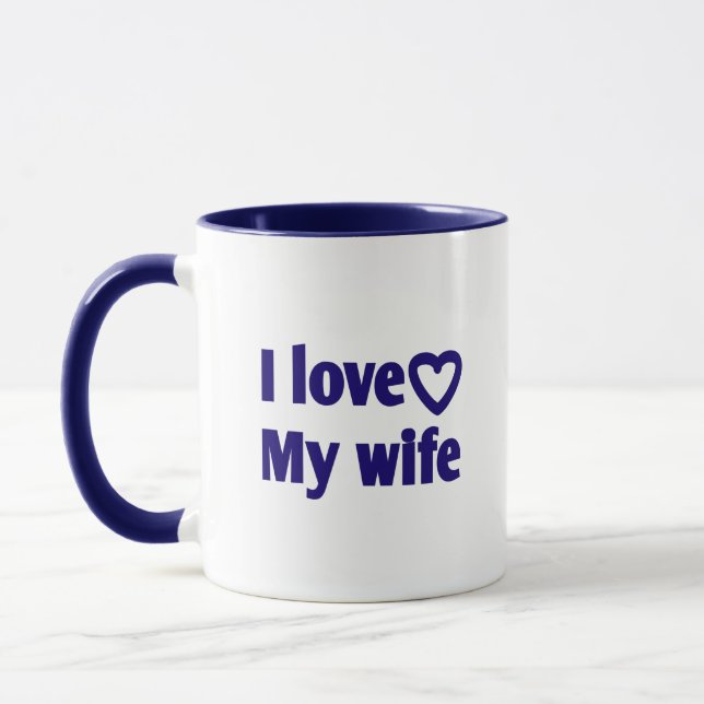 I Kärlek Min fru - Romantic Gift for Maka, Make Mugg (Vänster)