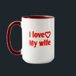 I Kärlek Min fru - Romantic Gift for Maka, Make Mugg<br><div class="desc">Uttryck kärlek med den här "I Kärlek My Maka" Mugg, ett sött och tänkvärt sätt att göra henne ljusare. Perfekt som romantisk gåva till fru, make, par, årsdagar, bröllop, födelsedagar eller Alla hjärtans dag. Detta hållbara keramiska mugg är diskmaskin och mikrovågsugn säker, skapar det en daglig påminnelse om kärlek och...</div>