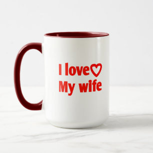 I Kärlek Min fru - Romantic Gift for Maka, Make Mugg