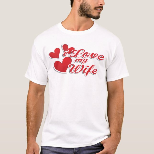 I Kärlek Min fru T Shirt (Framsida)