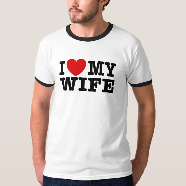 I Kärlek Min fru T Shirt (Framsida)