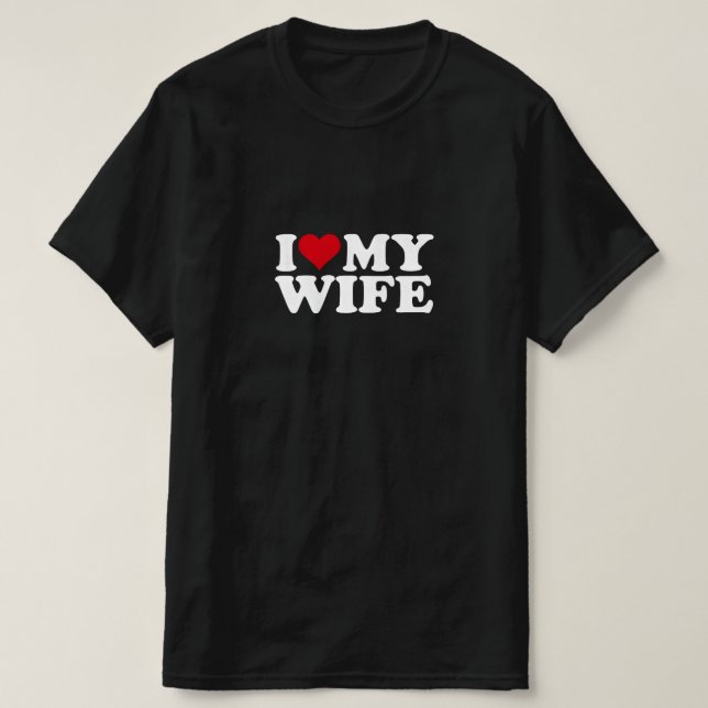 I Kärlek Min fru T Shirt (Design framsida)