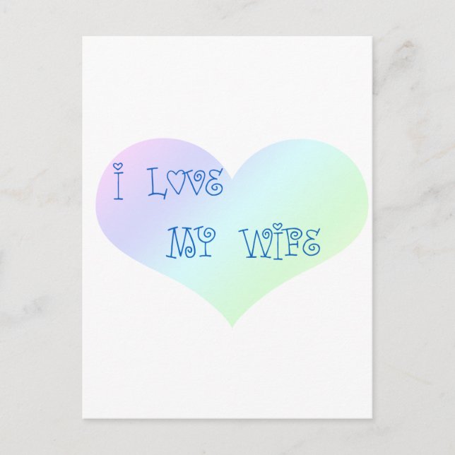 I Kärlek Min fru Vykort (Framsida)