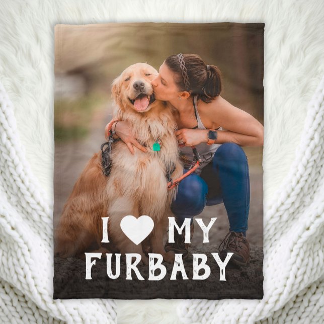 I Kärlek min Furbaby Hund Fleece Blanket (Skapare uppladdad)