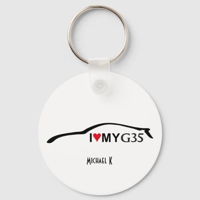 I Kärlek min G35 Nyckel-chain Silhoeutte-Logotyp Nyckelring (Framsida)