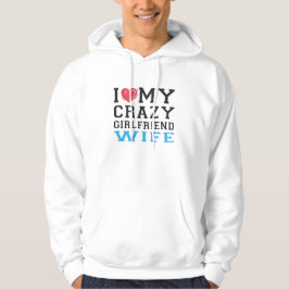 i kärlek min galna flickfru hoodie