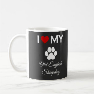 I kärlek min gamla engelska Sheepdog-hund-anpassni Kaffemugg
