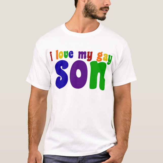 I Kärlek Min Gay Son Tee Shirt (Framsida)