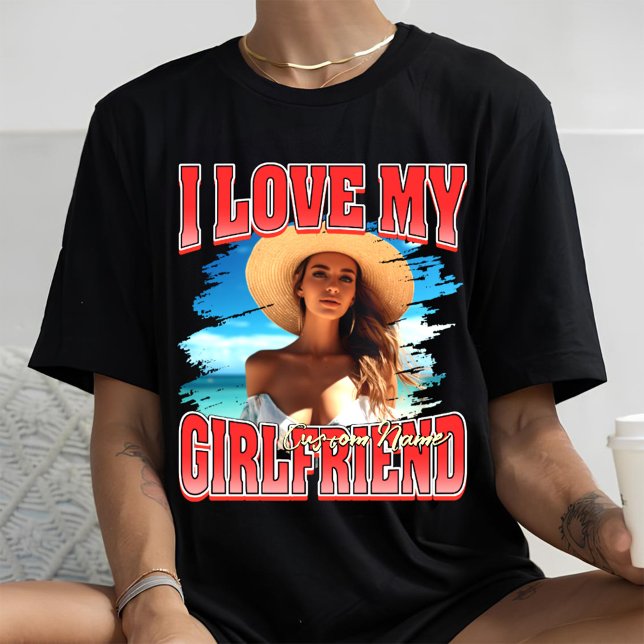 I Kärlek Min gf anpassningsbar bootleg valentines  T Shirt (Skapare uppladdad)
