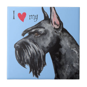 I Kärlek min Giant Schnauzer Kakelplatta