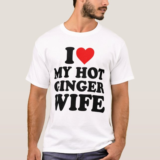 I Kärlek Min Ginger-fru T Shirt (Framsida)
