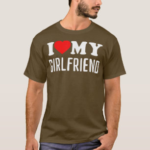 I kärlek min GirlkompisCute Couple GF Fathersday G T Shirt