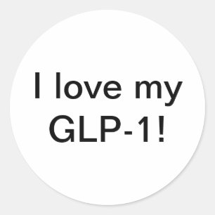 I kärlek min GLP-1 Runt Klistermärke