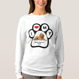 I kärlek min Golden Retriever Puppy T-Shirt