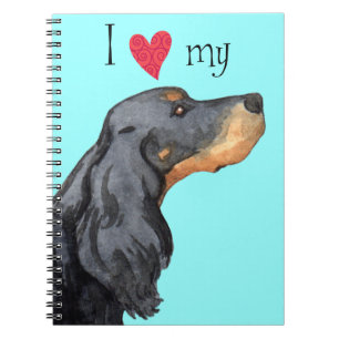 I Kärlek min Gordon Setter Anteckningsbok Med Spiral