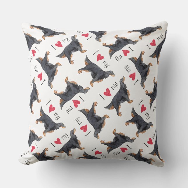 I Kärlek min Gordon Setter Kudde (Framsida)