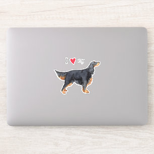 I Kärlek min Gordon Setter Vinyl Sticker Klistermärken