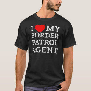 I Kärlek min Gräns Patrol Agent Heart Girvän T Shirt
