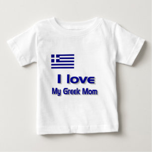 I kärlek min grekiska t-shirts med mamma baby
