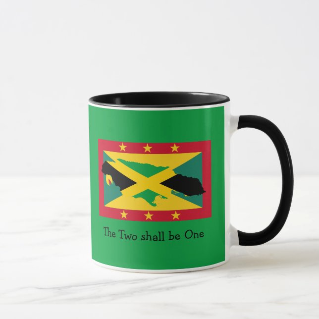 I Kärlek Min...| Grenada | Jamaica DUAL FLAGGA | A Mugg (Höger)