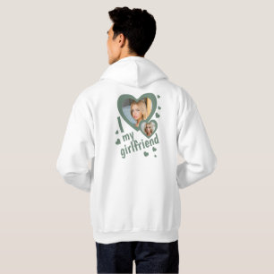 I kärlek min Grönt för flickvän, framsida och Hoodie