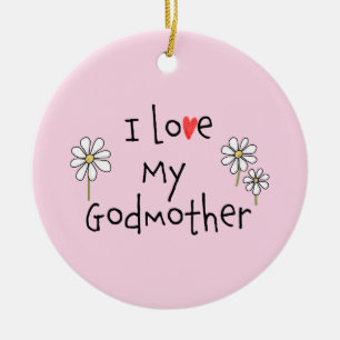 I Kärlek min gudmor Foto Ceramic Ornamic Julgransprydnad Keramik