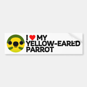 I KÄRLEK, MIN GULT EARED PARROT BILDEKAL