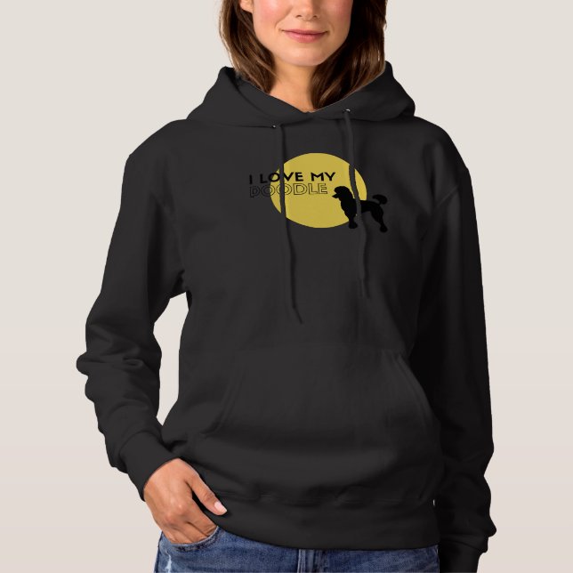 I kärlek min gult pudel t shirt (Framsida)