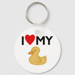 I Kärlek Min gummi Ducky Nyckelring