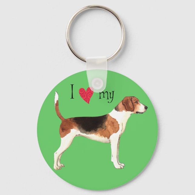 I Kärlek min Harrier Nyckelring (Framsida)