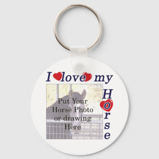 I kärlek min häst: Lägg till foto eller text Nyckelring