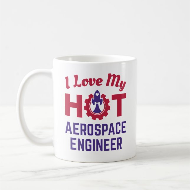 I Kärlek Min Hett Aerospace Ingenjör Kaffemugg (Vänster)