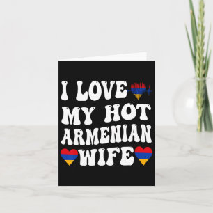 I Kärlek Min Hett Armeniska frun Armenia Flagga He Kort