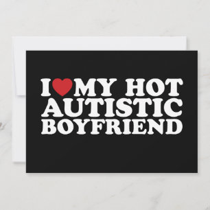 I Kärlek min Hett Autistic Boykompis BF Autism Hea Inbjudningar