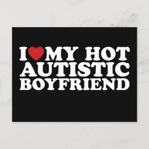 I Kärlek min Hett Autistic Boykompis BF Autism Hea Vykort