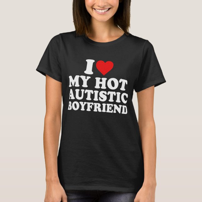 I Kärlek Min Hett Autistic Boykompis T Shirt (Framsida)