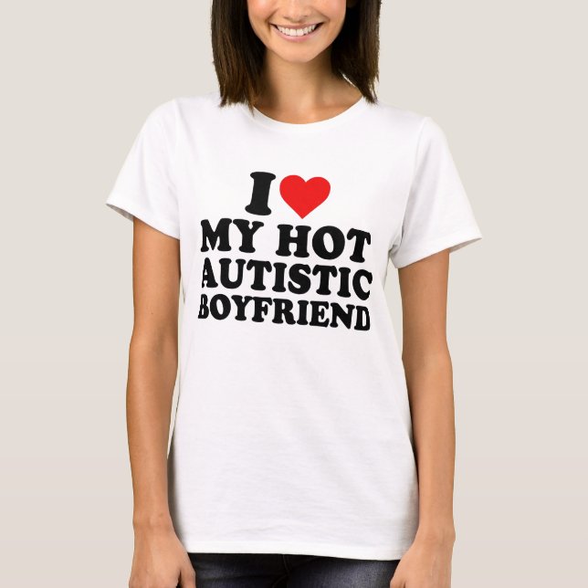 I Kärlek Min Hett Autistic Boykompis T Shirt (Framsida)