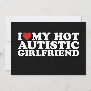 I Kärlek min Hett Autistic Girlkompis GF Autism He Inbjudningar