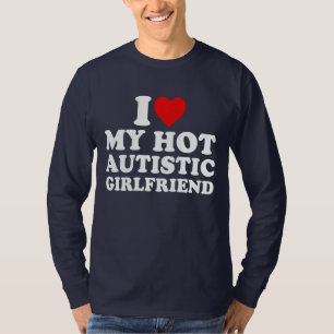 I Kärlek Min Hett Autistic Girlkompis T Shirt