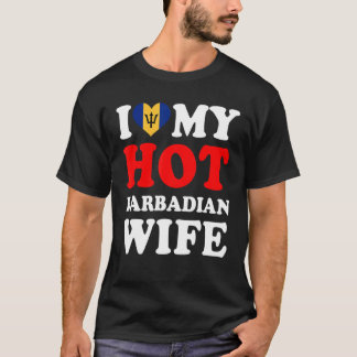 I kärlek Min Hett Barbadiska Maka Make T Shirt