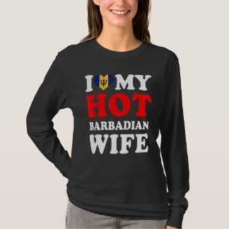 I kärlek Min Hett Barbadiska Maka Make T Shirt