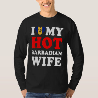 I kärlek Min Hett Barbadiska Maka Make T Shirt