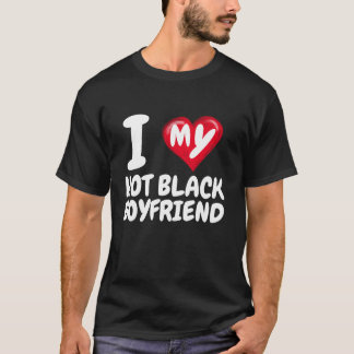 I Kärlek min Hett Black Boykompis I Red Heart BF V T Shirt