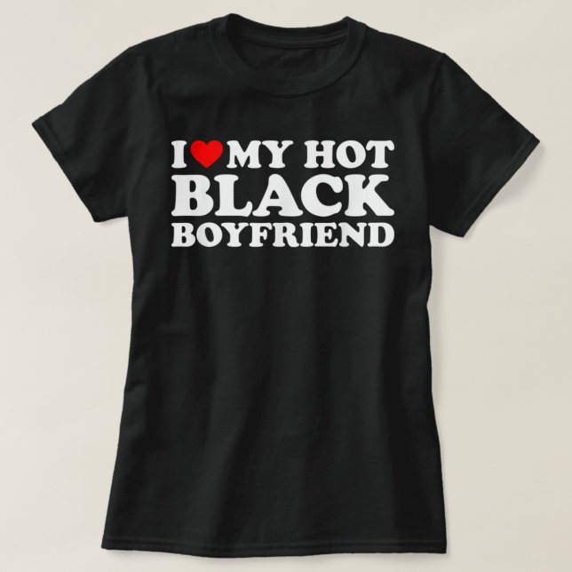 I Kärlek Min Hett Black Boykompis T Shirt (Design framsida)