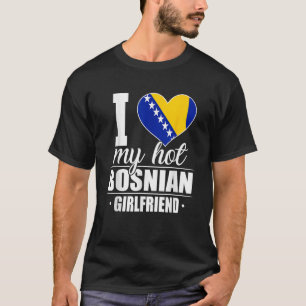 I Kärlek Min Hett Bosnian Girlvän Bosnien och Herc T Shirt