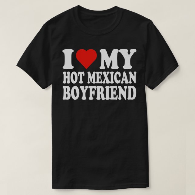 I Kärlek min Hett Boyvän I Kärlek Min Hett Mexikan T Shirt (Design framsida)