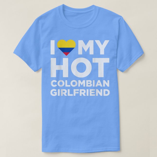 I Kärlek Min Hett Colombia min flickvän Cute Colom T Shirt (Design framsida)